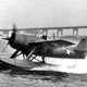 The sole Grumman XF4F-3S Wildcatfish takes off from the waters near Norfolk Naval Air Station in 1943. Note the added auxiliary fins on the tailplane for added stability. Later, a ventral fin was also added beneath the tail. (US Navy)